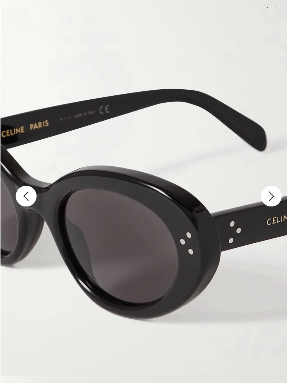CELINE EYEWEAR Oval-frame acetate sunglasses